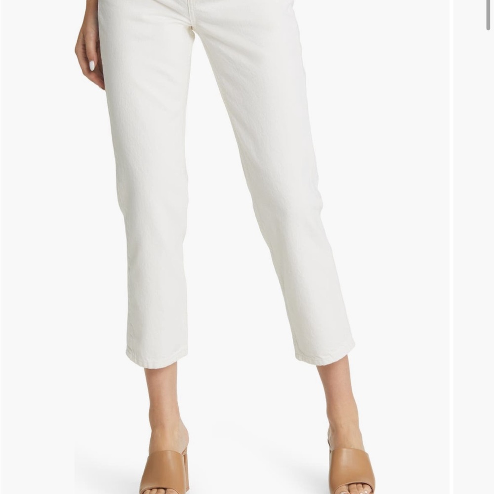Topshop White Straight Leg Jeans